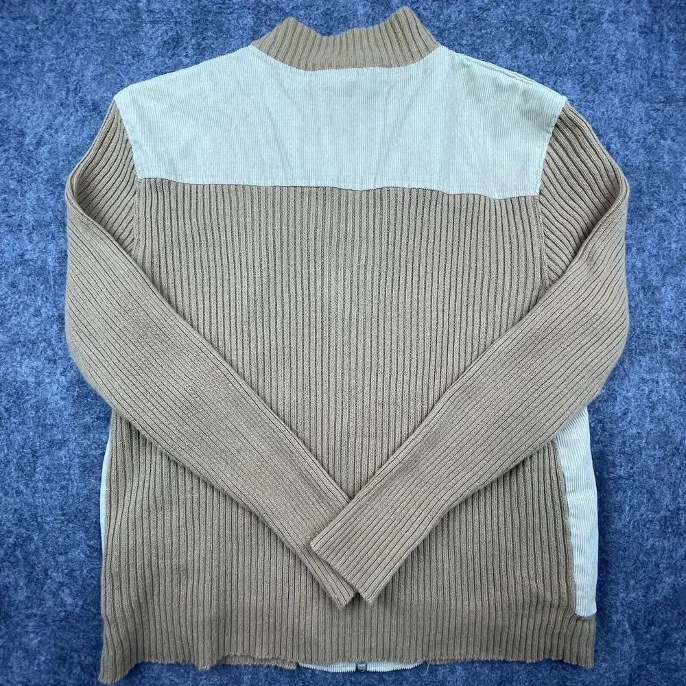 Vintage Angelo Litrico Sweater Mens Extra Large Corduroy Knit Jacket Grandpa‎ - Picture 2 of 5